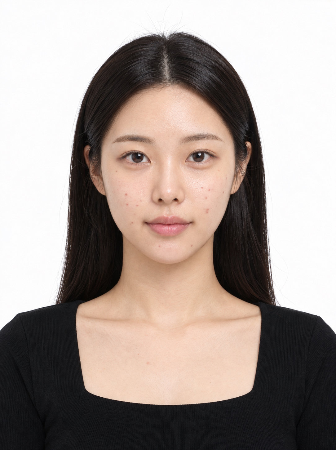 증명사진 보정 전