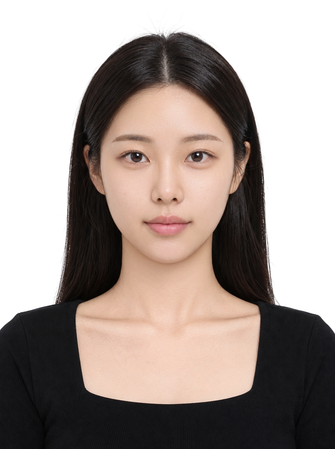 증명사진 보정 후